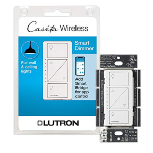 Lutron Caseta Wireless Smart Lighting Dimmer Switch for Wall and Ceiling Lights, PD-6WCL-WH